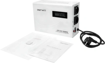 Стабилизатор напряжения Smartwatt AVR Slim 1500RW 1500ВА белый - купить недорого с доставкой в интернет-магазине
