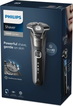 Бритва роторная Philips S5887/10 реж.эл.:3 питан.:аккум. серый - купить недорого с доставкой в интернет-магазине