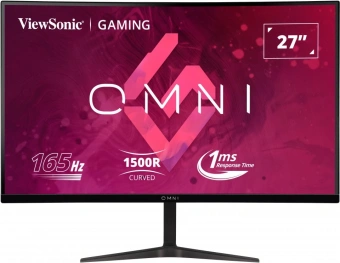 Монитор ViewSonic 27" VX2718-2KPC-MHD черный VA LED 16:9 HDMI M/M матовая 250cd 178гр/178гр 2560x1440 165Hz FreeSync Premium DP 2K 3.9кг - купить недорого с доставкой в интернет-магазине