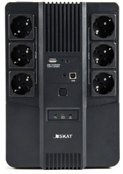 Источник бесперебойного питания Бастион SKAT-UPS 600 AI 360Вт 600ВА черный - купить недорого с доставкой в интернет-магазине