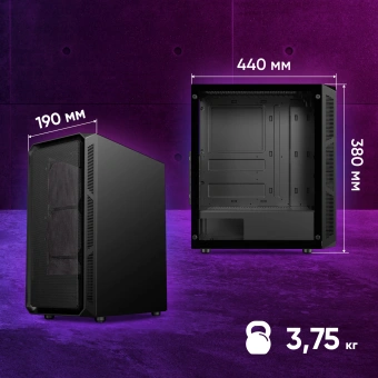 Корпус Оклик OCC-MD301 черный без БП ATX 6x120mm 2xUSB2.0 1xUSB3.0 audio bott PSU - купить недорого с доставкой в интернет-магазине