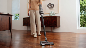 Пылесос моющий Puppyoo T12 Plus Rinse 585Вт серый - купить недорого с доставкой в интернет-магазине