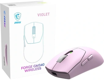 Мышь MSI Forge GM340 W фиолетовый оптическая 12000dpi беспров. BT/Radio USB 5but (S12-4301810-HH9) - купить недорого с доставкой в интернет-магазине