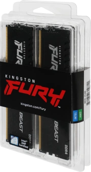 Память DDR4 4x32GB 3200MHz Kingston KF432C16BBK4/128 Fury Beast Black RTL Gaming PC4-25600 CL16 DIMM 288-pin 1.35В dual rank с радиатором Ret - купить недорого с доставкой в интернет-магазине