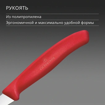 Нож кухонный Victorinox Swiss Classic (6.7501.C1) стальной для формовки лезв.60мм прямая заточка красный - купить недорого с доставкой в интернет-магазине