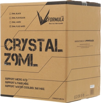 Корпус Formula Crystal Z9ML Floe белый без БП mATX 4x120mm 2xUSB3.0 1xUSB3.1 audio bott PSU - купить недорого с доставкой в интернет-магазине