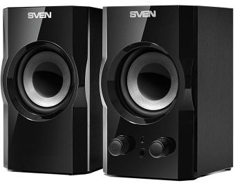 Колонки Sven SPS-606 2.0 черный 6Вт - купить недорого с доставкой в интернет-магазине