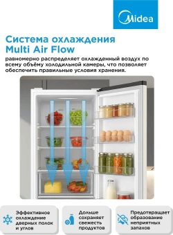 Холодильник Midea MDRB471MGF33O 2-хкамерн. бежевый - купить недорого с доставкой в интернет-магазине