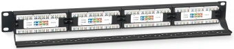 Патч-панель Cabeus PL-24-CAT.5E-DUAL 19" 1U 24xRJ45 кат.5E - купить недорого с доставкой в интернет-магазине
