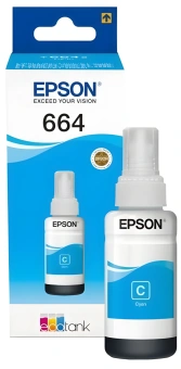 Чернила Epson 664 C13T66424A голубой 70мл для Epson L100 - купить недорого с доставкой в интернет-магазине
