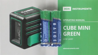 Уровень лазер. Ada Cube MINI Green Basic Edition 2кл.лаз. 532нм цв.луч. зеленый 2луч. (А00496) - купить недорого с доставкой в интернет-магазине