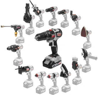 Дрель-шуруповерт Интерскол ДАУ-10/18В аккум. патрон:быстрозажимной (кейс в комплекте) (755.2.2.47) - купить недорого с доставкой в интернет-магазине