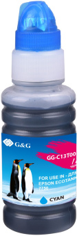 Чернила G&G GG-C13T00R240 голубой 70мл для Epson EcoTank 7700/7750 - купить недорого с доставкой в интернет-магазине