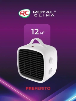 Тепловентилятор Royal Clima Preferito RFH-PF1200DC 1200Вт белый/черный - купить недорого с доставкой в интернет-магазине
