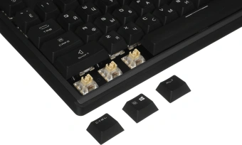 Клавиатура MSI STRIKE Pro W Silent механическая серый/черный USB беспроводная BT/Radio Multimedia for gamer LED (подставка для запястий) (S11-43RU210-CLA) кабель 2м - купить недорого с доставкой в интернет-магазине