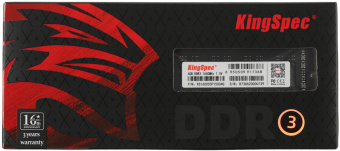 Память DDR3 4GB 1600MHz Kingspec KS1600D3P15004G RTL PC3-12800 CL11 DIMM 240-pin 1.5В dual rank Ret - купить недорого с доставкой в интернет-магазине