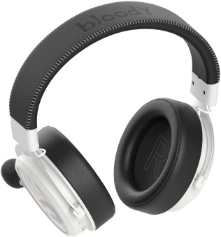 Наушники с микрофоном A4Tech Bloody MR590 Sports белый/черный 1.5м мониторные BT/Radio/3.5mm оголовье (MR590+ WIRED/SPORT WHITE) - купить недорого с доставкой в интернет-магазине