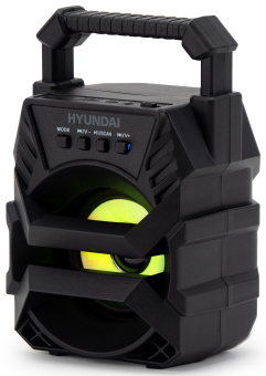 Колонка порт. Hyundai H-PS1000 черный 9W 1.0 BT/USB 10м 500mAh - купить недорого с доставкой в интернет-магазине