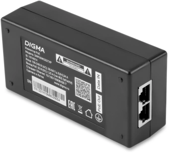 Инжектор PoE Digma DNP65W52GTXP 10/100/1000BASE-T 65Вт 100-240В(АС) - купить недорого с доставкой в интернет-магазине