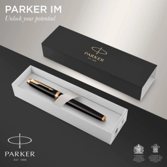 Ручка перьев. Parker IM Core F321 (1931645) Black GT F сталь нержавеющая подар.кор. - купить недорого с доставкой в интернет-магазине