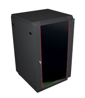 Шкаф коммутационный ЦМО (ШТК-М-18.6.8-1ААА-9005) напольный 18U 600x800мм пер.дв.стекл задн.дв.стал.лист 2 бок.пан. 500кг черный 655мм 56.1кг 180град. 960мм - купить недорого с доставкой в интернет-магазине