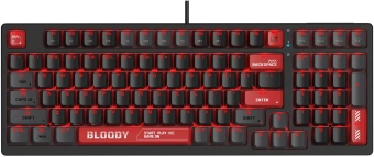 Клавиатура A4Tech AT98 черный/красный USB for gamer LED кабель 1.8м - купить недорого с доставкой в интернет-магазине