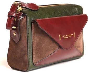 Сумка кросс-боди женская The Bridge Frida Wow 0429040P/YW сливовая/зеленая натур.кожа/замша - купить недорого с доставкой в интернет-магазине