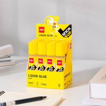 Клей жидкий Deli EA251 30мл корп.желтый прозрачный Stick UP - купить недорого с доставкой в интернет-магазине