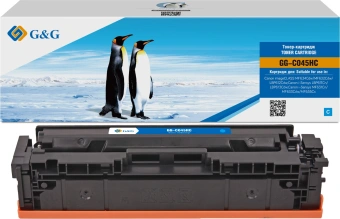 Картридж лазерный G&G GG-C045HC 045H Cyan голубой (2200стр.) для Canon imageCLASS MF634Cdw/MF632Cdw/LBP612Cdw/i-Sensys LBP611Cn/LBP613Cdw/MF631Cn/MF633Cdw/MF635Cx - купить недорого с доставкой в интернет-магазине