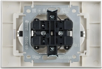 Розетка силов. IEK Brite РСш12-3-БрБ BR-R24-16-K01-F 2розет. двойн. скрыт. зазем. штор. IP20 белый (упак.:1шт) - купить недорого с доставкой в интернет-магазине