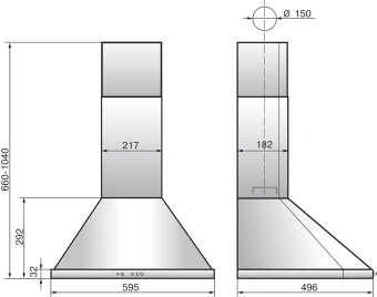 Вытяжка каминная Elikor Сигма 60П-650-К3Д антрацит/бронза управление: кнопочное (1 мотор) - купить недорого с доставкой в интернет-магазине