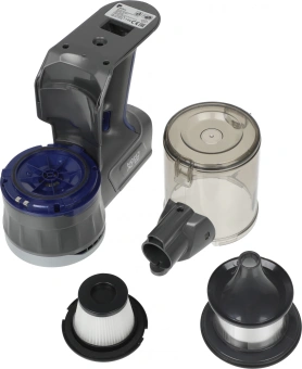 Пылесос ручной Kitfort КТ-541-1 120Вт синий/серый - купить недорого с доставкой в интернет-магазине