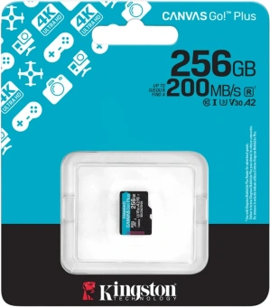Флеш карта microSDXC 256GB Kingston SDCG4/256GBSP Canvas Go! Plus V10 A2 w/o adapter - купить недорого с доставкой в интернет-магазине