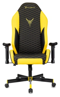 Кресло игровое Knight Neon черный/желтый соты экокожа с подголов. крестов. металл - купить недорого с доставкой в интернет-магазине