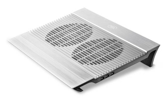Подставка для ноутбука Deepcool N8 (DP-N24N-N8SR) 17" 380x278x55мм 25дБ 3xUSB 2x 140ммFAN 1244г алюминий серебристый - купить недорого с доставкой в интернет-магазине
