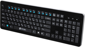 Клавиатура Оклик 870S черный USB беспроводная slim Multimedia - цена, купить или заказать с доставкой в интернет-магазине Клавиатура Оклик 870S черный USB беспроводная slim Multimedia - купить недорого с доставкой в интернет-магазине