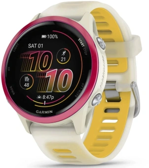 Смарт-часы Garmin Forerunner 570 42мм 1.3" AMOLED корп.белый/розовый рем.белый (010-02970-02) - купить недорого с доставкой в интернет-магазине