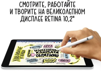 Планшет Apple iPad 2021 A2602 A13 Bionic 6С RAM3Gb ROM64Gb 10.2" IPS 2160x1620 iOS серый космос 8Mpix 12Mpix BT WiFi 10hr - купить недорого с доставкой в интернет-магазине