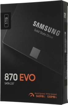 Накопитель SSD Samsung SATA-III 1TB MZ-77E1T0BW 870 EVO 2.5" - купить недорого с доставкой в интернет-магазине