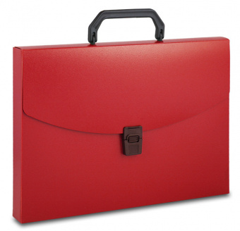 Портфель Бюрократ -BPP01RED 1 отдел. A4 пластик 0.7мм красный - купить недорого с доставкой в интернет-магазине