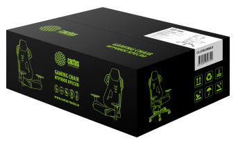 Кресло игровое Cactus CS-CHR-090BLR черный/красный эко.кожа/сетка крестов. нейлон - купить недорого с доставкой в интернет-магазине