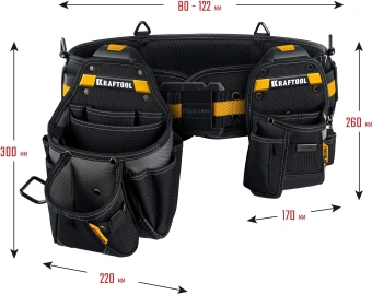 Сумка для инструментов Kraftool KBS-3 17карм. черный/желтый (38762) - купить недорого с доставкой в интернет-магазине