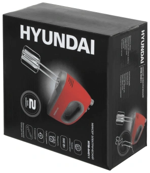 Миксер ручной Hyundai HYM-H4511 500Вт красный/серый - купить недорого с доставкой в интернет-магазине