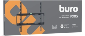 Кронштейн для телевизора Buro FX0S черный 22"-65" макс.35кг настенный фиксированный - купить недорого с доставкой в интернет-магазине