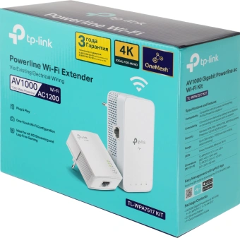 Сетевой адаптер HomePlug AV TP-Link TL-WPA7517 KIT AV1000 Gigabit Ethernet (упак.:2шт) - купить недорого с доставкой в интернет-магазине