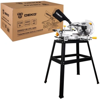 Торцовочная пила Deko DKMS2100-255 2200Вт 4500об/мин d=255мм - купить недорого с доставкой в интернет-магазине