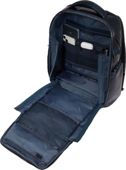 Рюкзак мужской Piquadro Blue Square CA6592B2BM/BLU2 темно-синий натур.кожа - купить недорого с доставкой в интернет-магазине