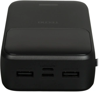 Мобильный аккумулятор Tecno Pocket S201 20000mAh 2.4A 2xUSB-A/USB-C черный - купить недорого с доставкой в интернет-магазине