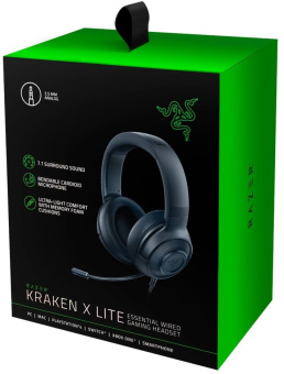 Наушники с микрофоном Razer Kraken X Lite черный 1.3м мониторные оголовье (RZ04-02950100-R381) - купить недорого с доставкой в интернет-магазине