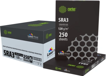 Бумага Cactus CS-LPSRA3120250 SRA3/120г/м2/белый/250л. CIE170% для лазерной печати - купить недорого с доставкой в интернет-магазине